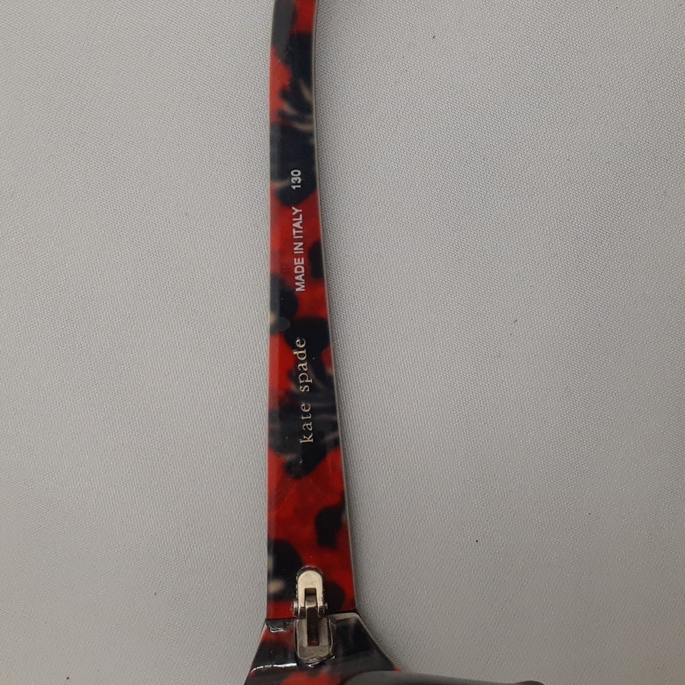 Kate Spade Clairs floral red black frames Sunglasses Sun glasses Shades - Picture 6 of 7